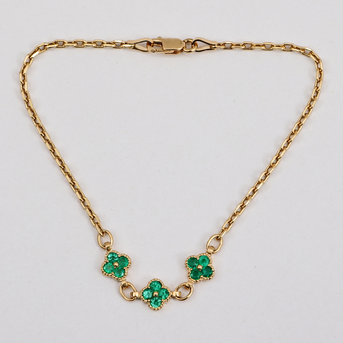 Pulsera Trebol Oro Amarillo - Imagen 4