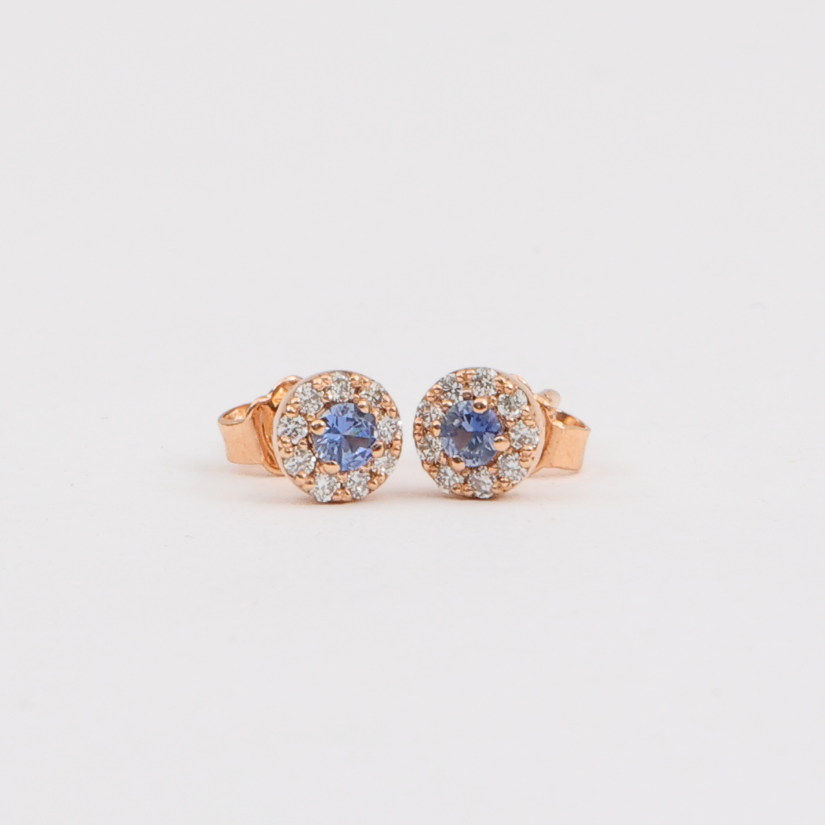Topos Flor Oro Rosado y Zafiro Azul - Imagen 2