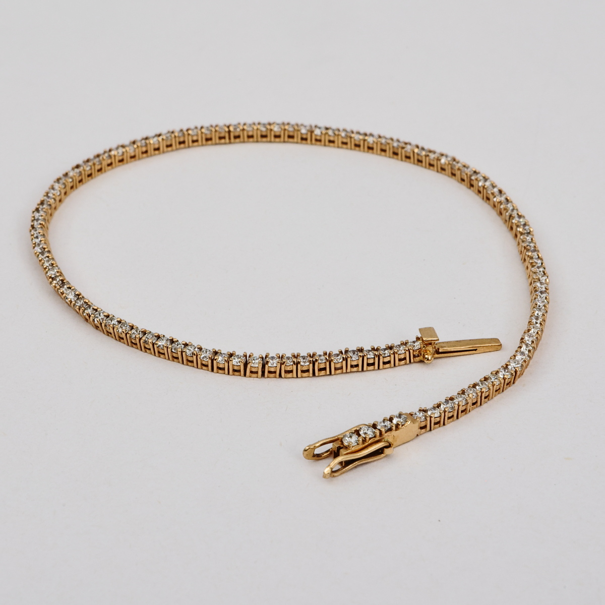 Pulsera Tenis Oro Amarillo y Diamantes - Imagen 3