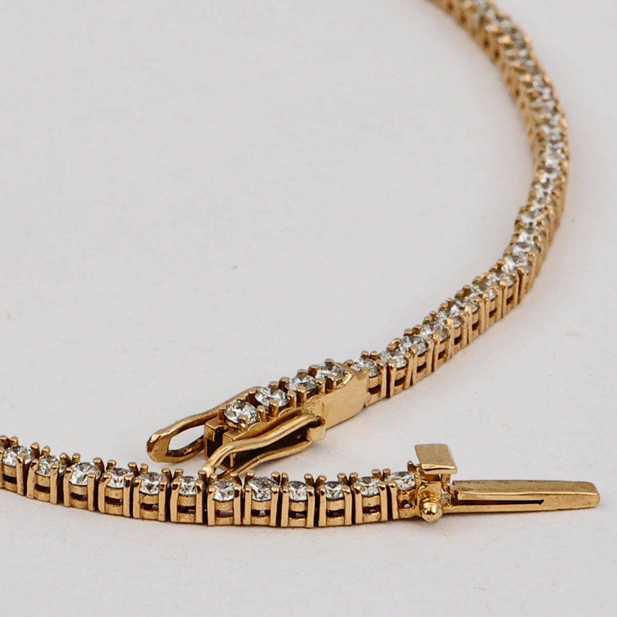 Pulsera Tenis Oro Amarillo y Diamantes - Imagen 2