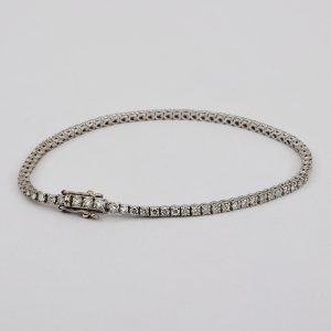 Pulsera Tenis Oro Blanco
