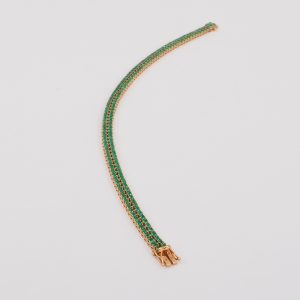 Pulsera Tenis Oro Rosado Doble Carril