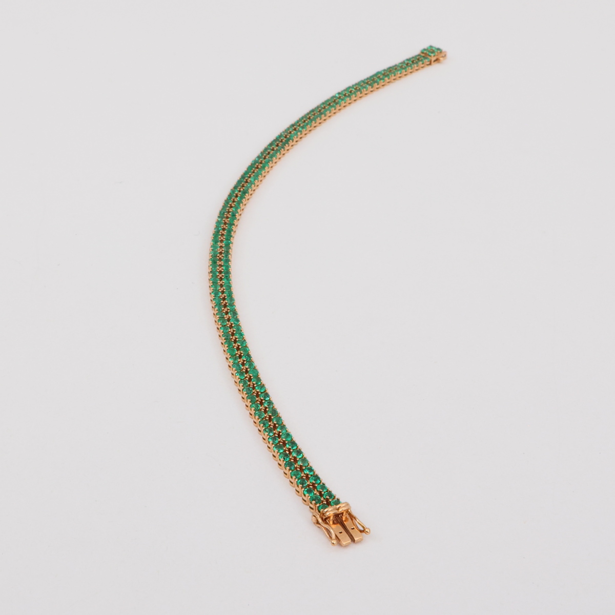 Pulsera Tenis Oro Rosado Doble Carril
