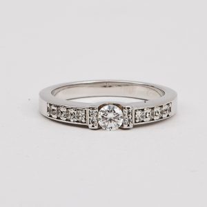 Anillo Compromiso Oro Blanco