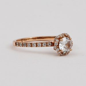 Anillo Compromiso Oro Rosado