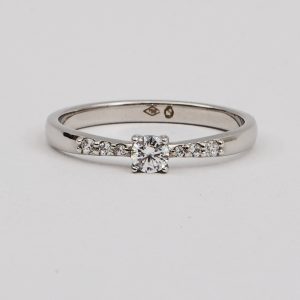 Anillo Compromiso Oro Blanco