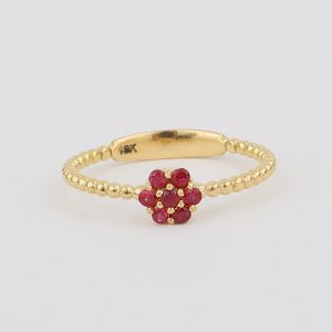 Anillo Oro Amarillo y Rubíes