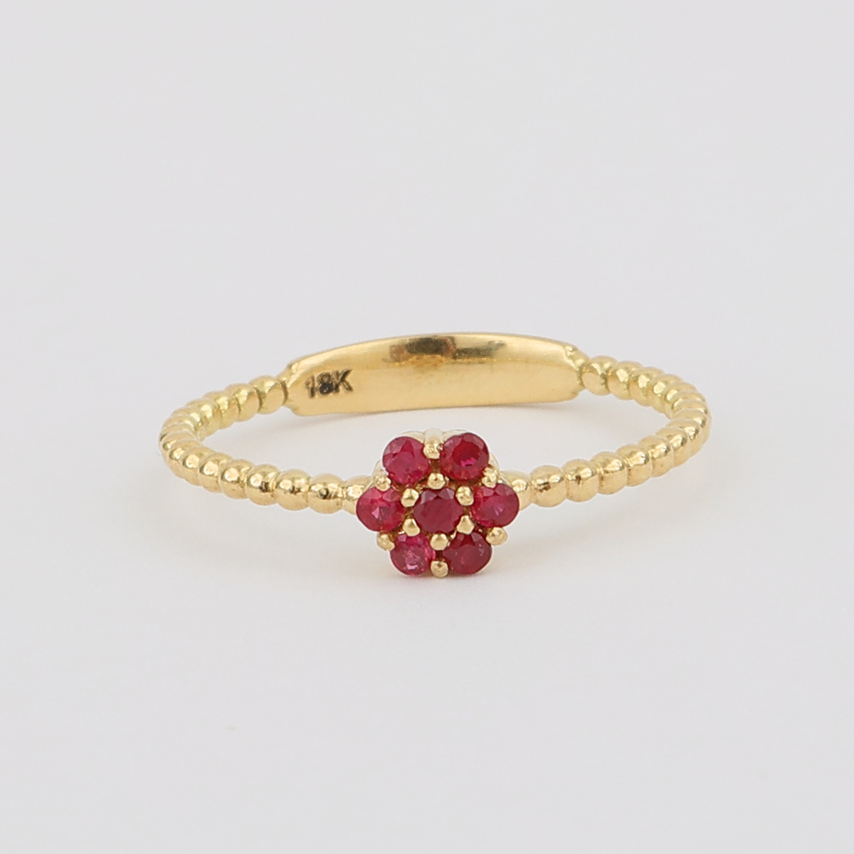 Anillo Oro Amarillo y Rubíes