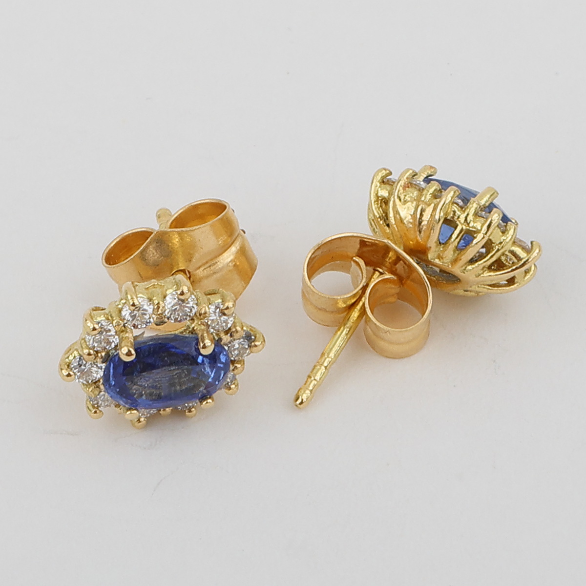 Topos Oro Amarillo, Zafiros Ovalados y Diamantes - Imagen 4